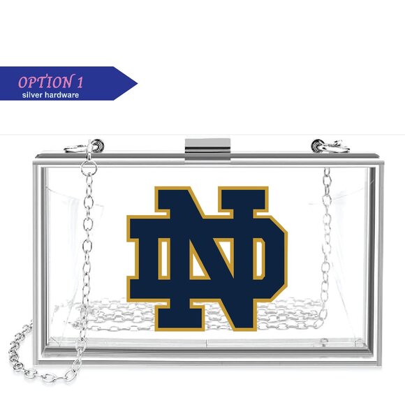Notre Dame clear acrylic clutch - Picture 1 of 2